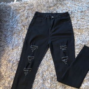 Black high waist jeans